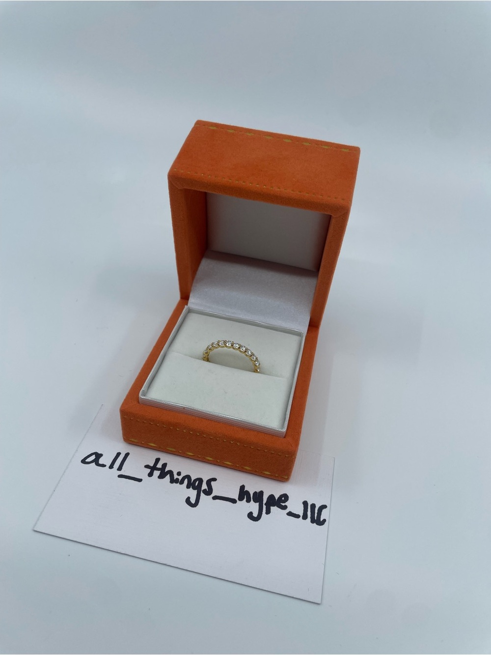 1.5CTW Lab Diamond Eternity Band Ring 24K Gold Plated Silver Size 7 VS-VVS E/F